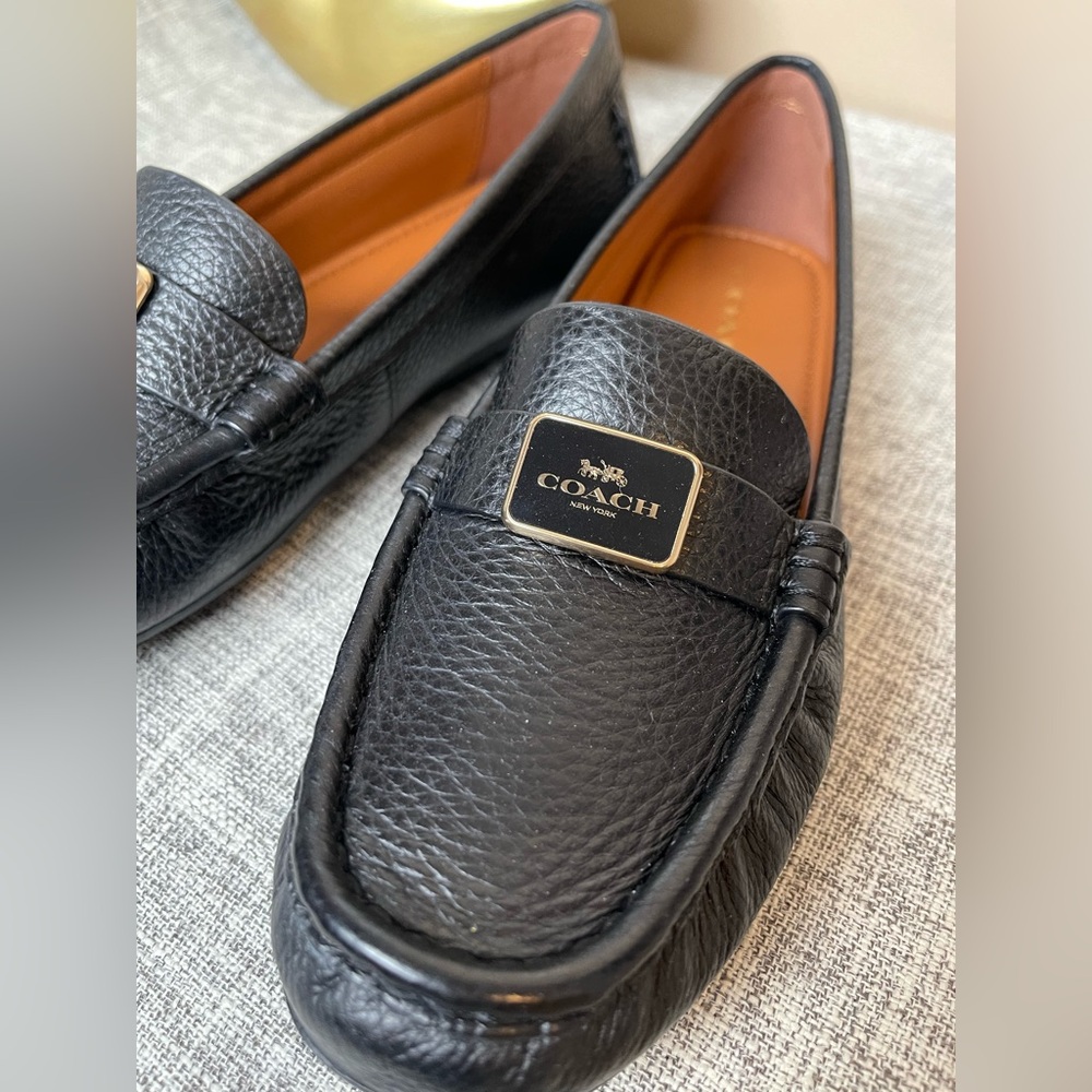 $149 Coach Mona Drives women’s shoes Black leather - Picture 3 of 8